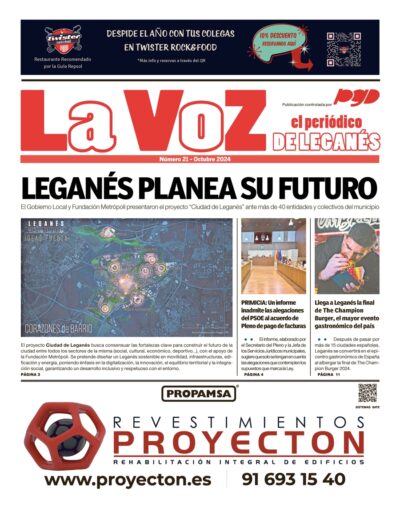 Edición impresa de La Voz de Leganés nº 21. Octubre de 2024